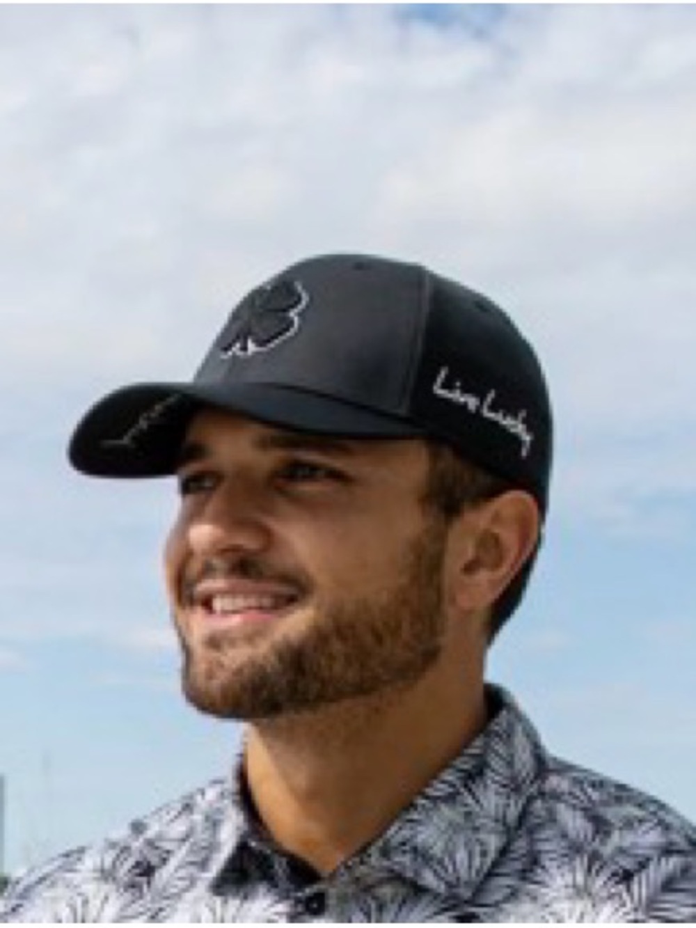Black Clover NWT Live Lucky Men's Black  Gray Baseball Cap with Embroidered Logo